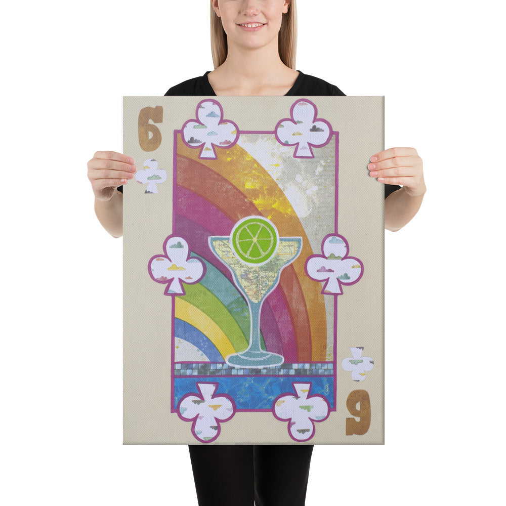 Six of Clubs by Suzanne Villella | Wrapped Canvas
