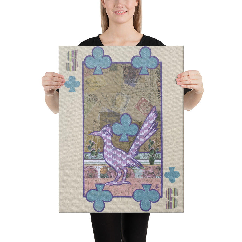 Five of Clubs by Suzanne Villella | Wrapped Canvas