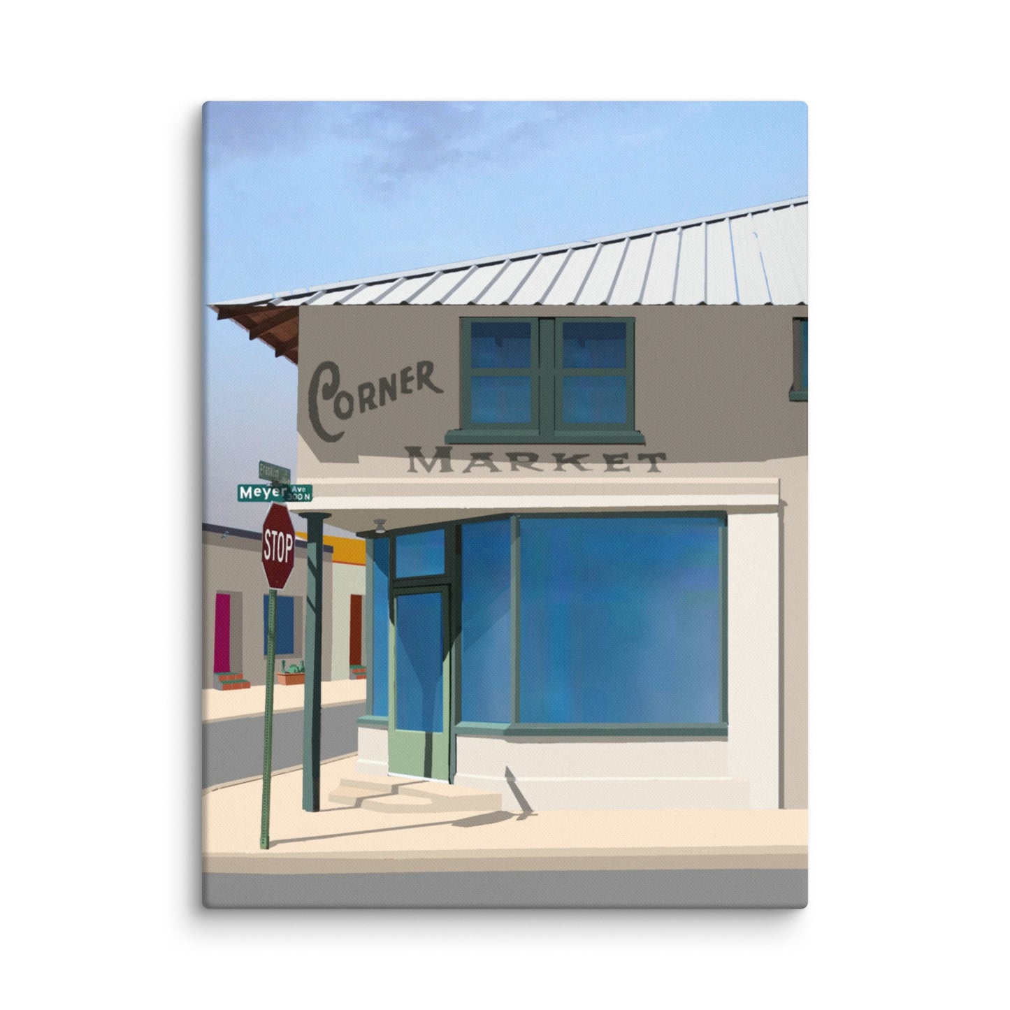 Corner Market by Mike Berren | Wrapped Canvas
