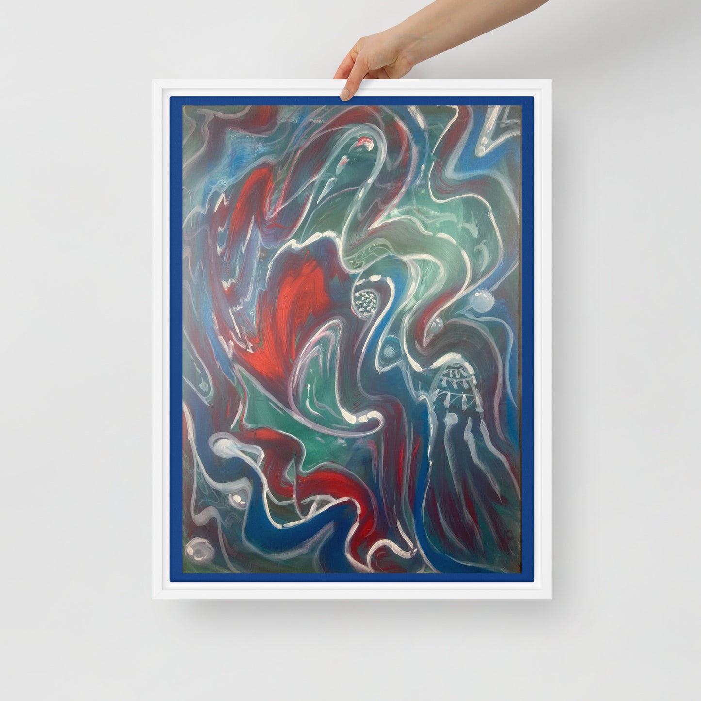 Red or Blue by Tyler Bentley | Framed canvas