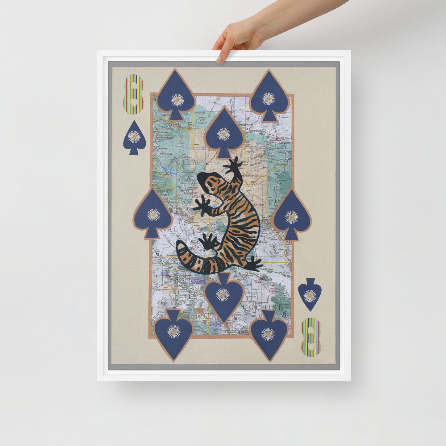 Eight of Spades by Suzanne Villella | Framed canvas