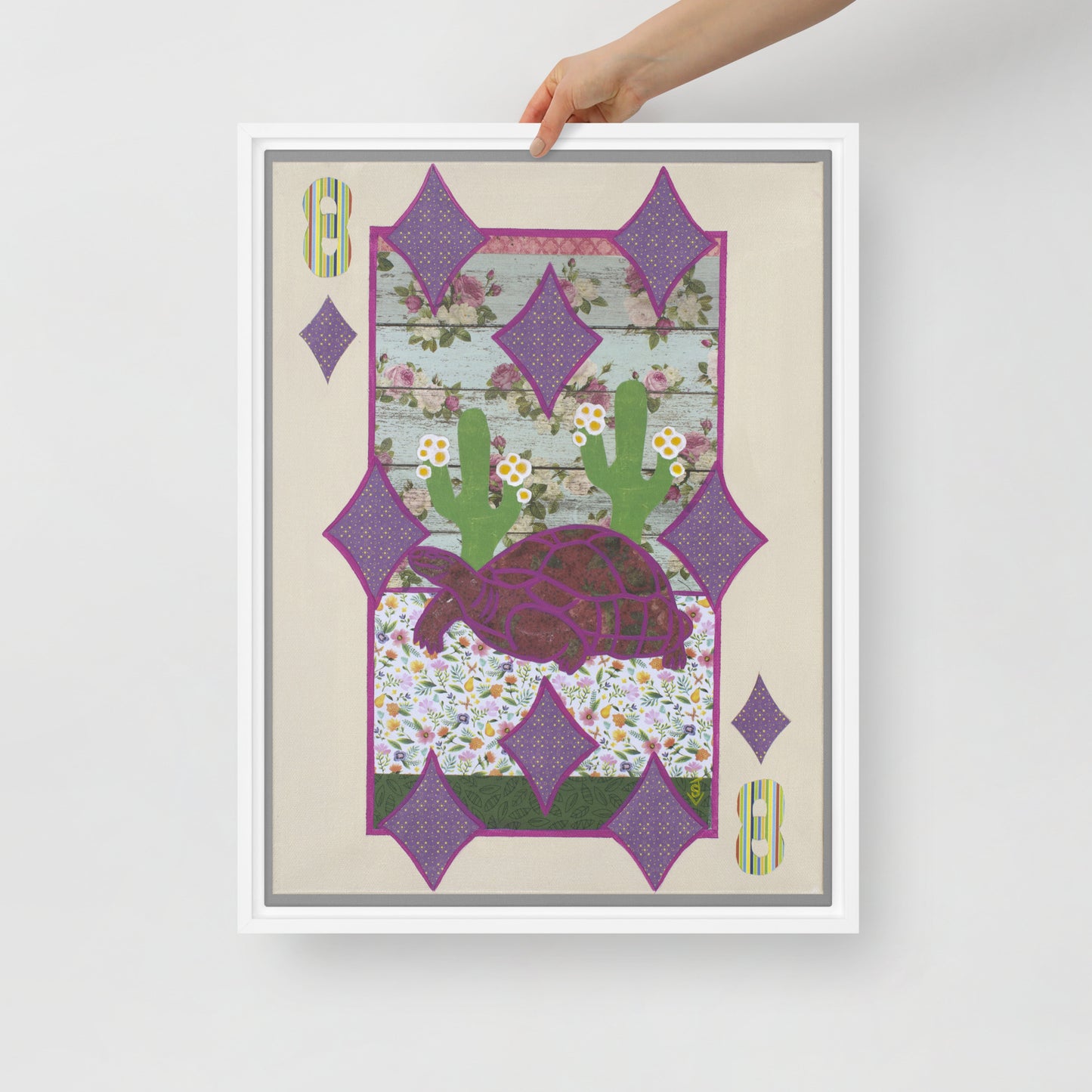 Eight of Diamonds by Suzanne Villella | Framed canvas