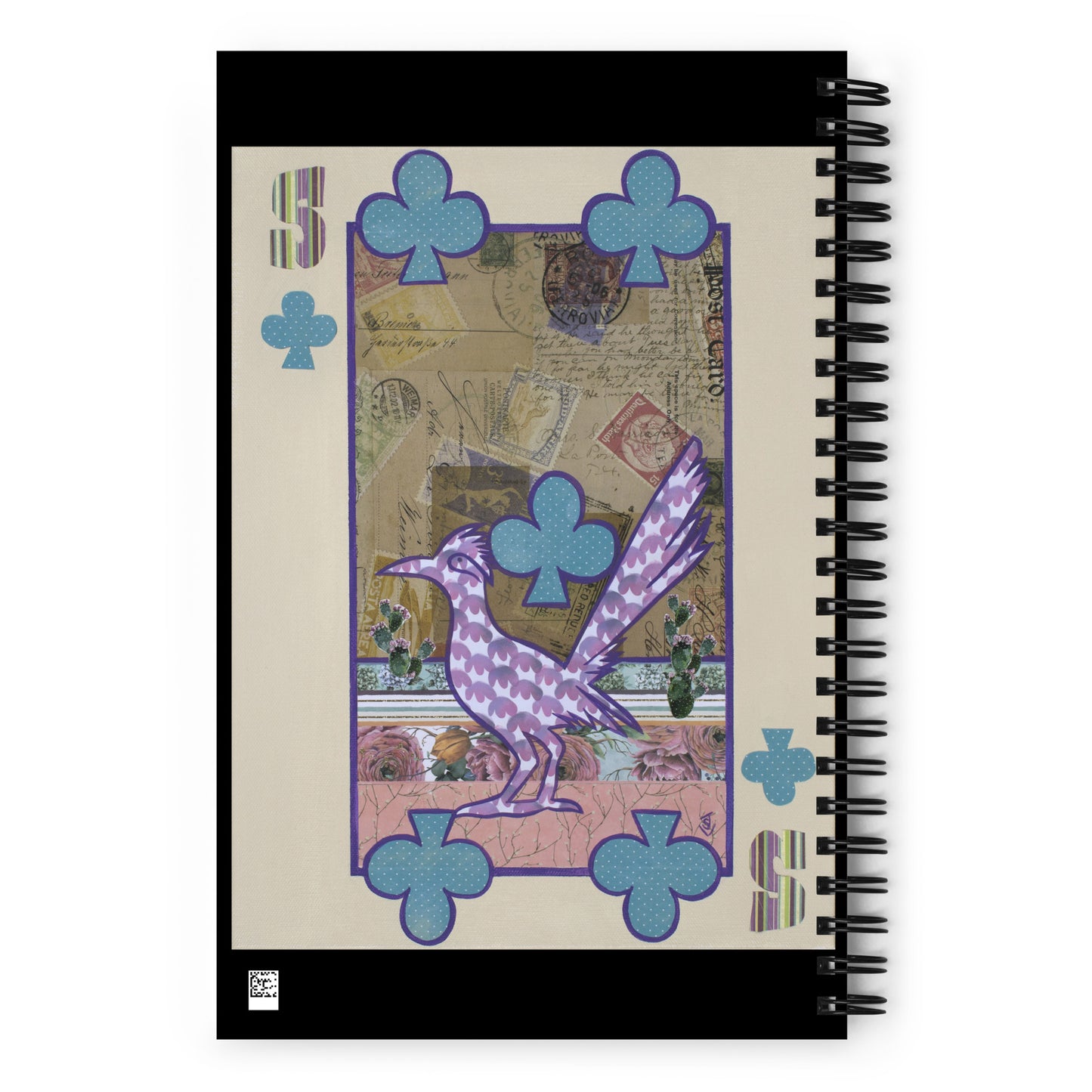 Five of Clubs by Suzanne Villella | Spiral notebook