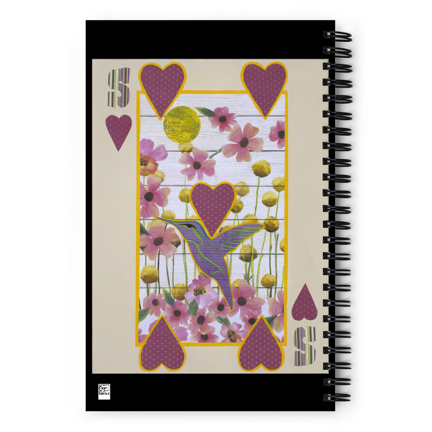 Five of Hearts by Suzanne Villella | Spiral notebook