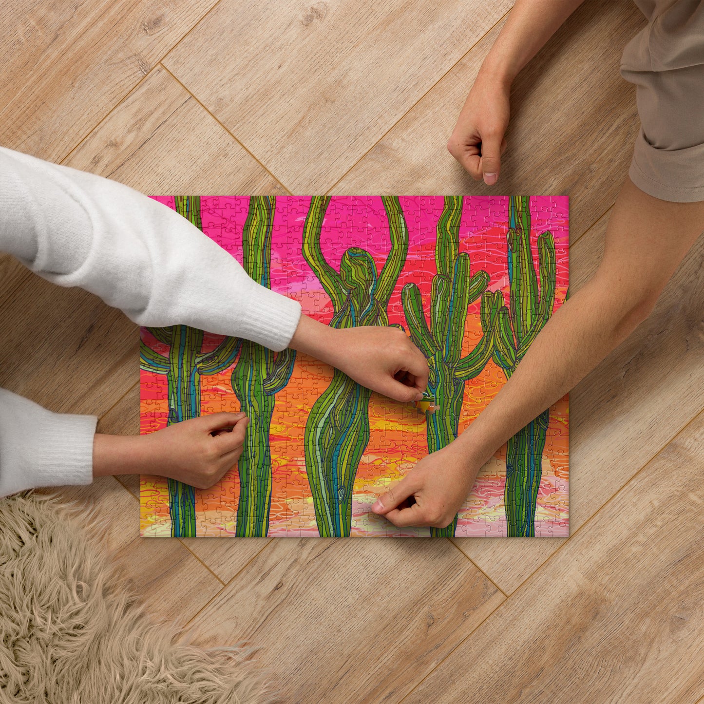 Saguaro Silhouettes by Lauri Kaye | Jigsaw puzzle