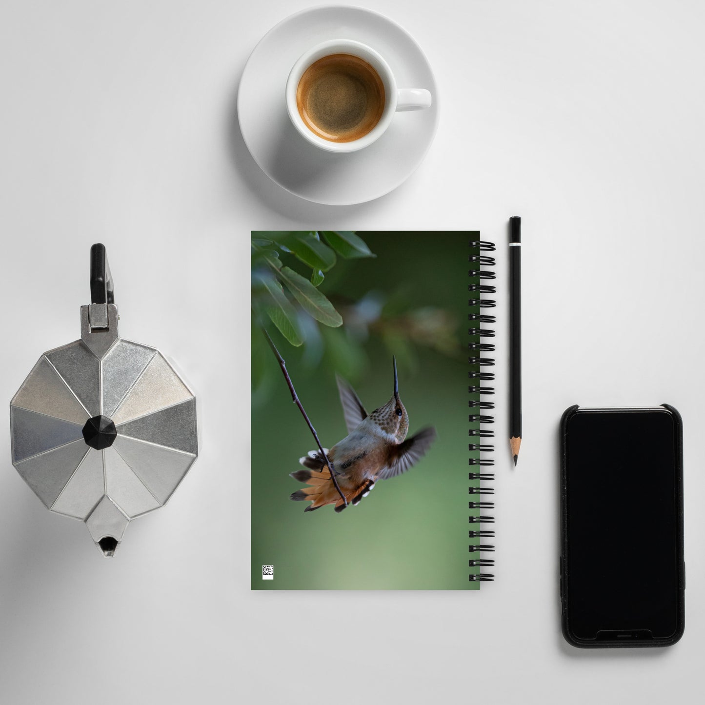 Rufous Hummingbird by Leslie Leathers Photography | Spiral notebook