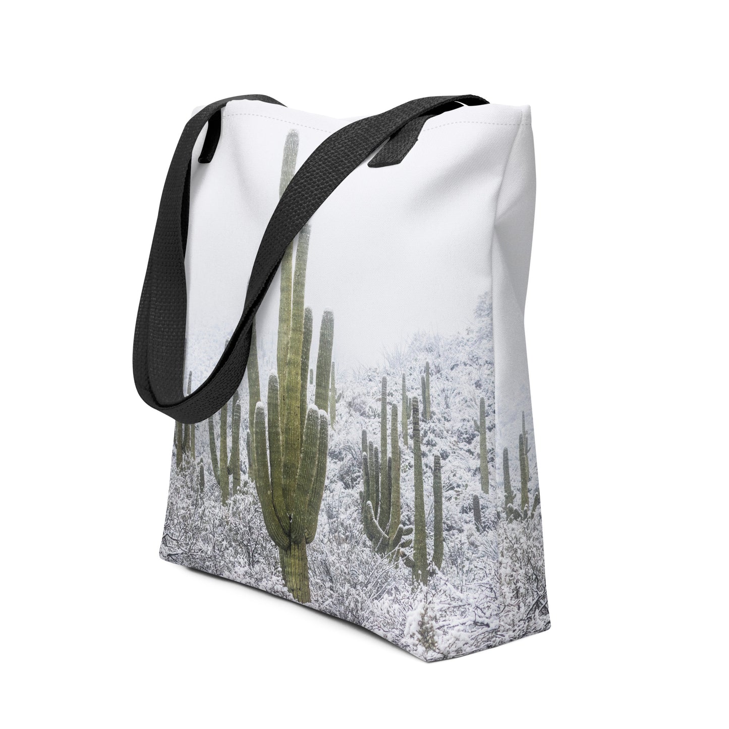 Saguaro Snowfall by Sean Parker Photography | Tote bag