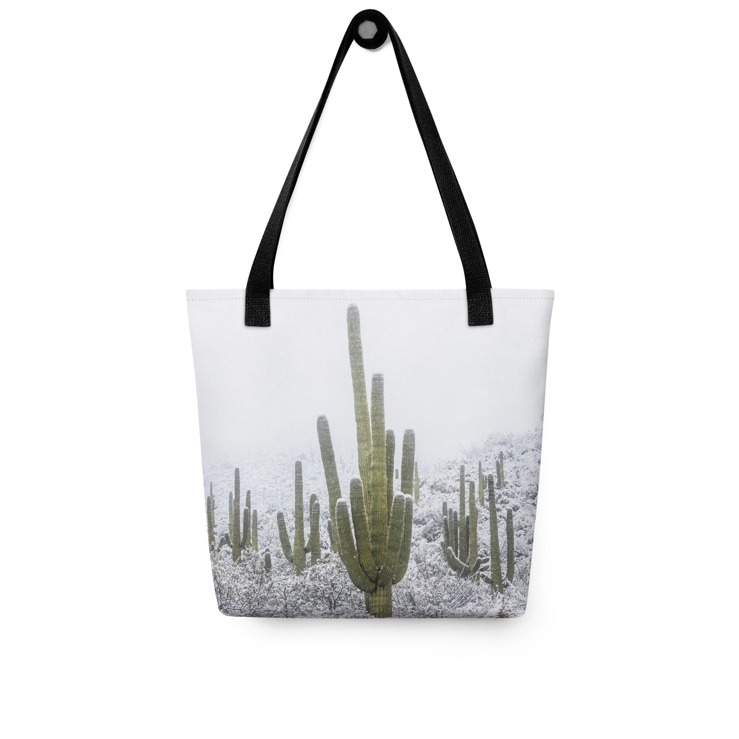 Saguaro Snowfall by Sean Parker Photography | Tote bag