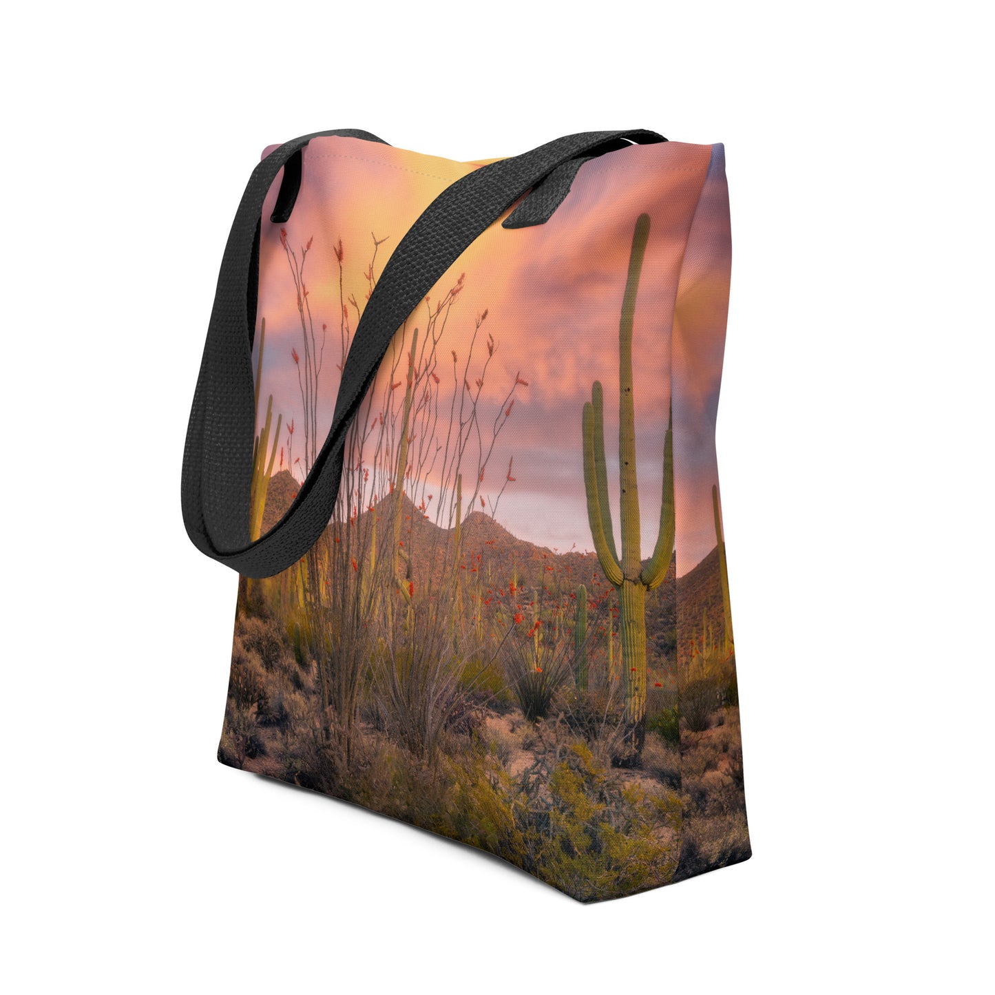 Tucson Mountain Park Sunset by Sean Parker Photography | Tote bag