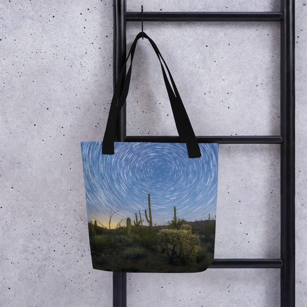 Sonoran Startrails by Sean Parker Photography | Tote bag