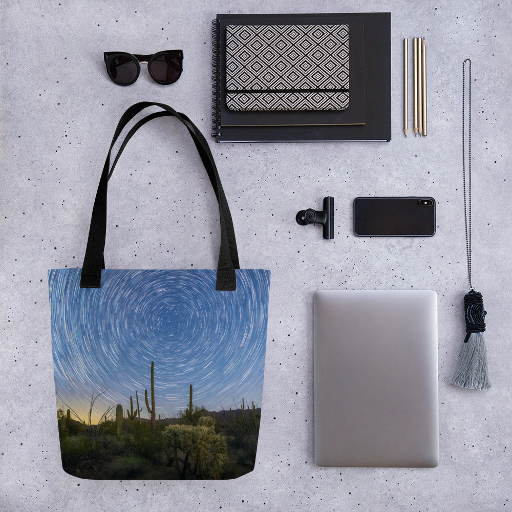 Sonoran Startrails by Sean Parker Photography | Tote bag