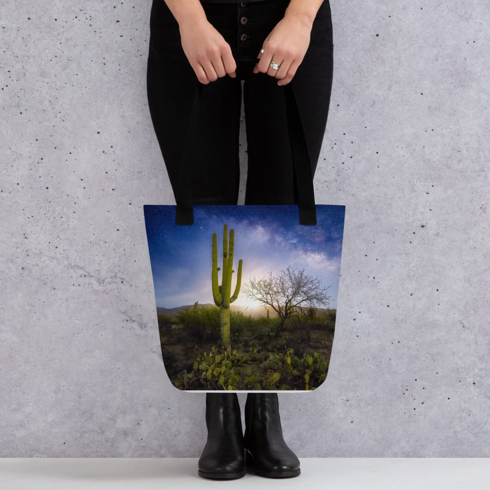 Milkyway Moonrise by Sean Parker Photography | Tote bag