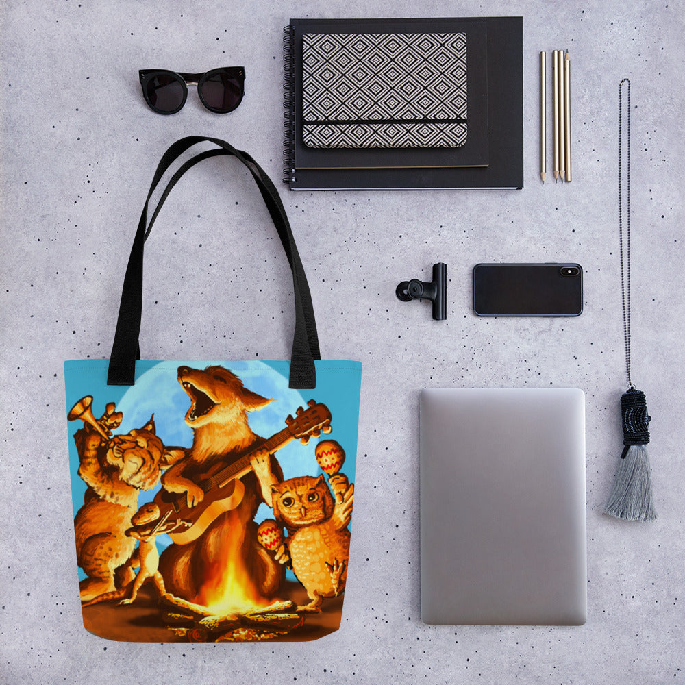 Campfire Mural by Joe Pagac | Tote bag