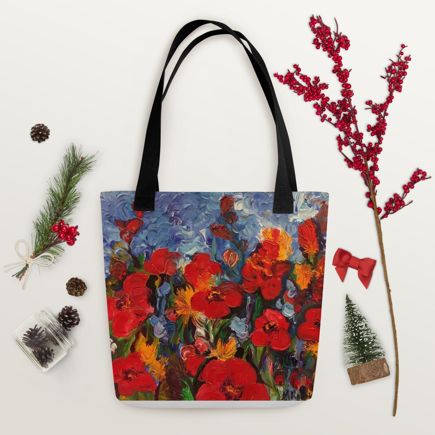 Field Of Poppies by Andrea Rodriguez | Tote bag