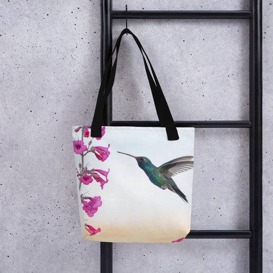 Broad-Billed Hummingbird by Leslie Leathers Photography | Tote bag