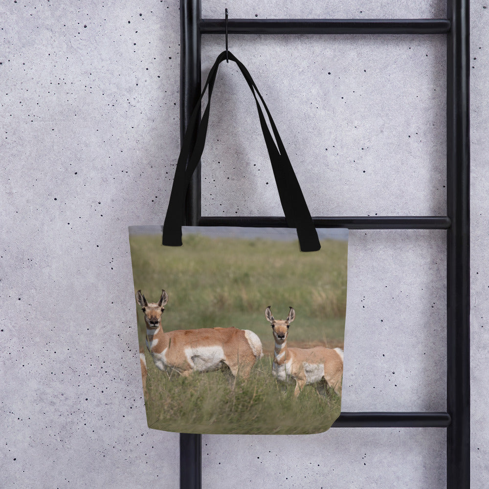 Pronghorn by Leslie Leathers Photography | Tote bag