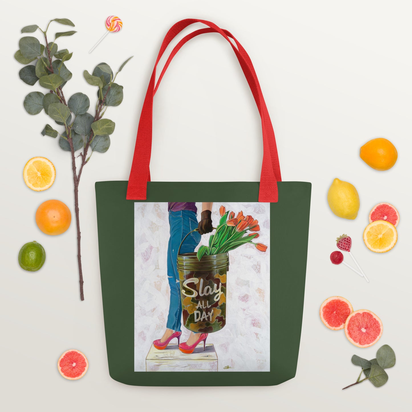 Slaying the Day by Kathleen Arthur | Tote bag