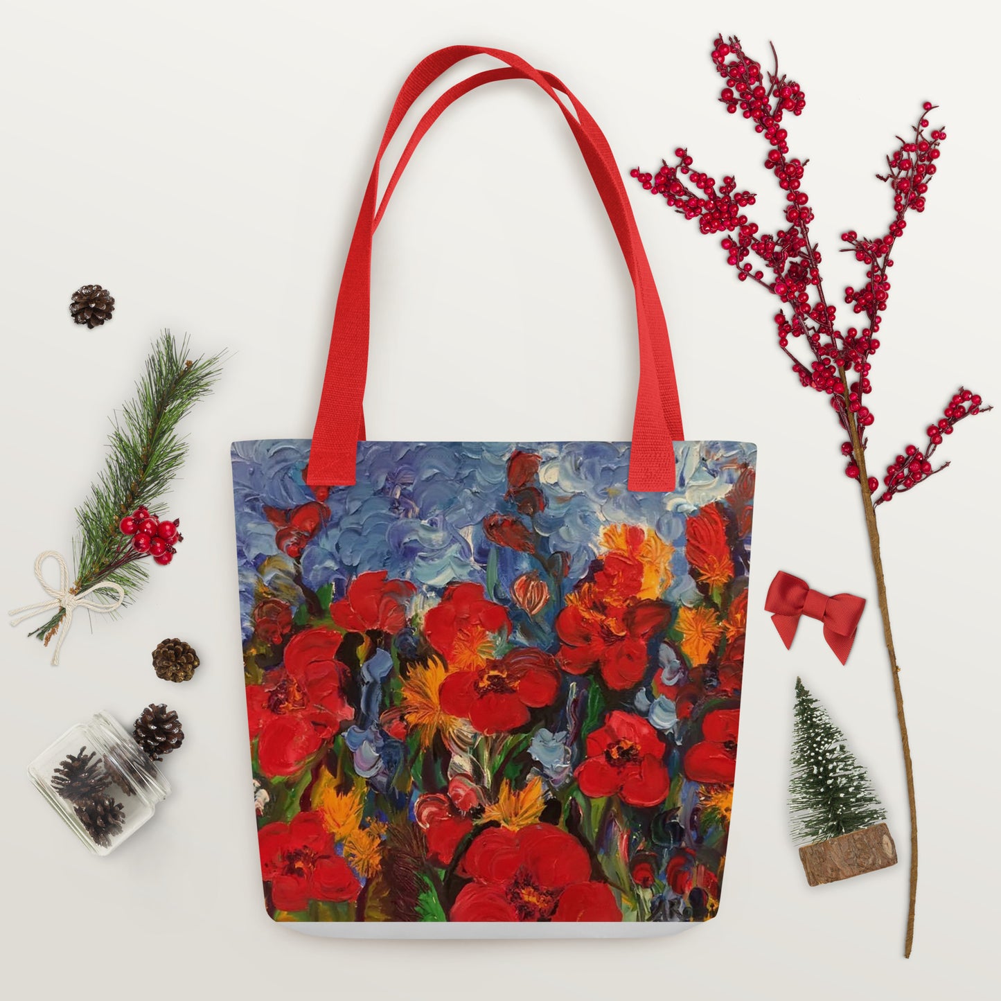 Field Of Poppies by Andrea Rodriguez | Tote bag