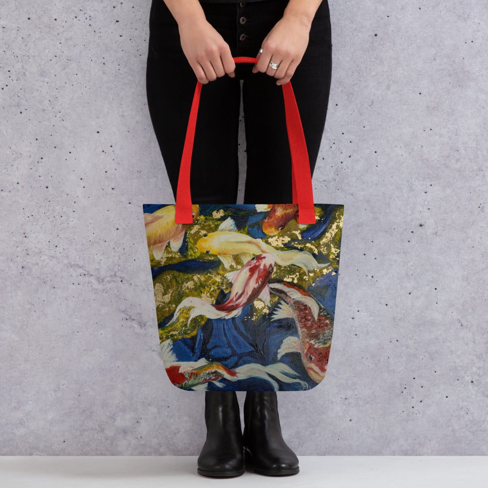 The Dancing Koi by Andrea Rodriguez | Tote bag