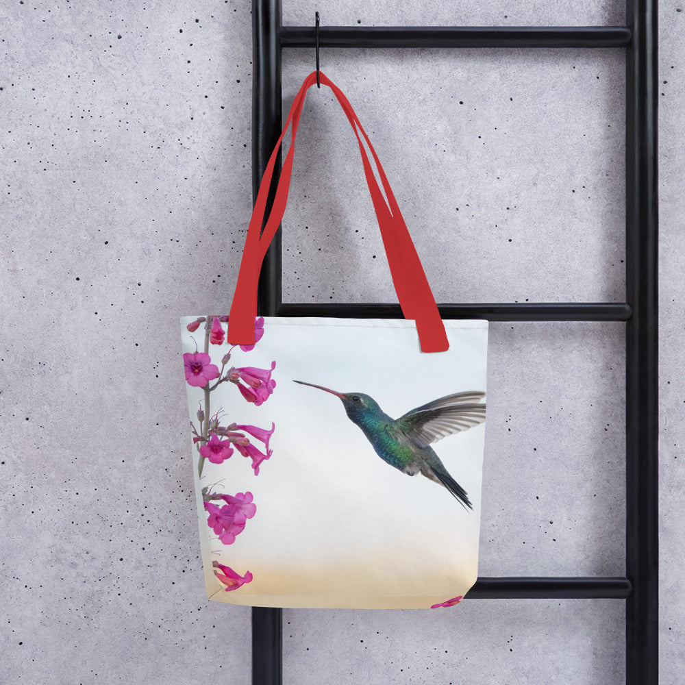 Broad-Billed Hummingbird by Leslie Leathers Photography | Tote bag