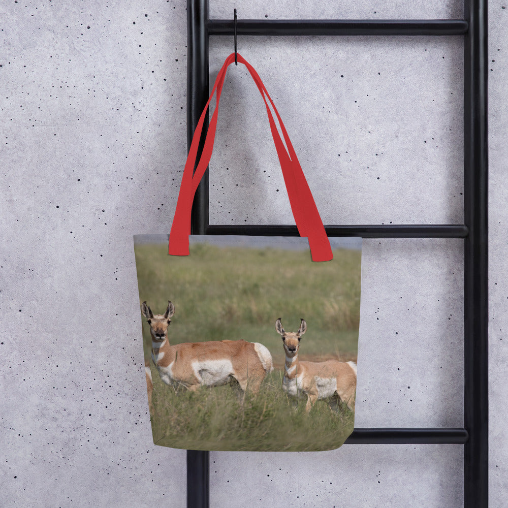 Pronghorn by Leslie Leathers Photography | Tote bag