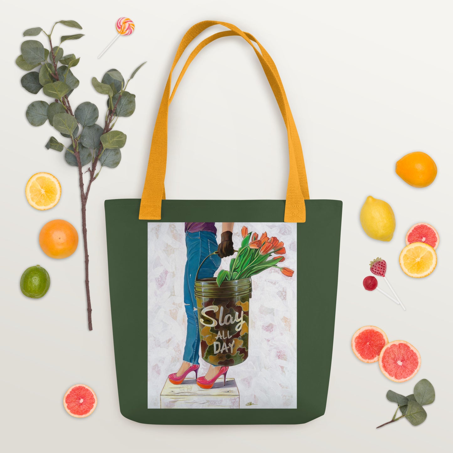 Slaying the Day by Kathleen Arthur | Tote bag