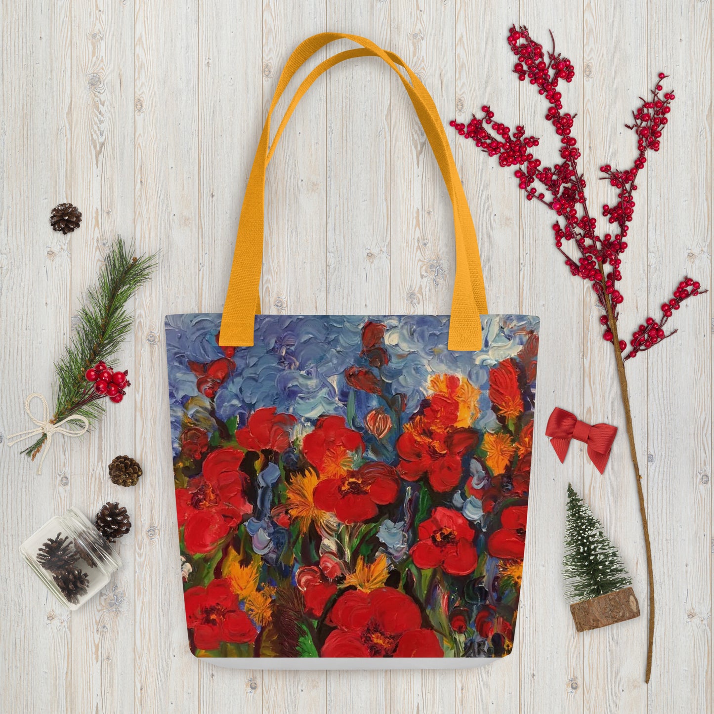 Field Of Poppies by Andrea Rodriguez | Tote bag