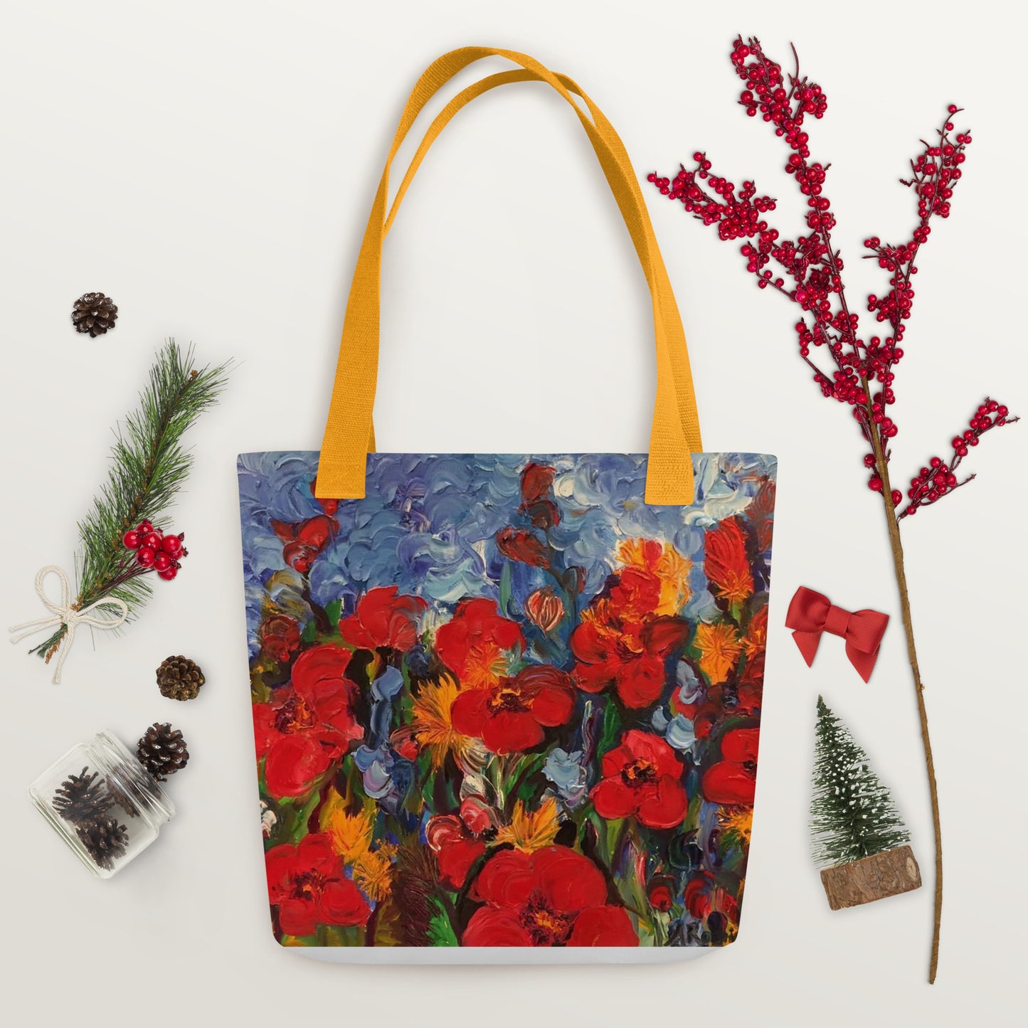 Field Of Poppies by Andrea Rodriguez | Tote bag