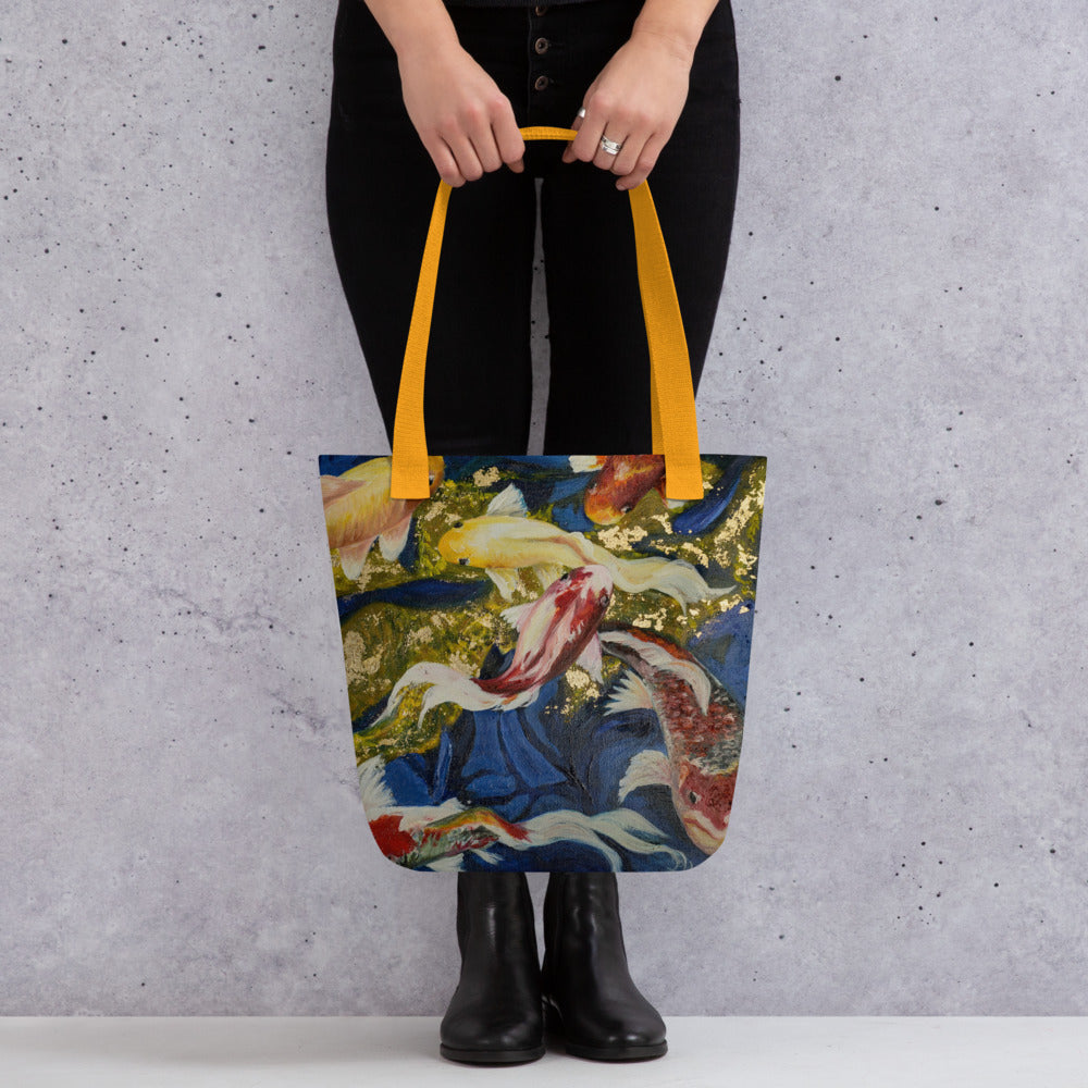 The Dancing Koi by Andrea Rodriguez | Tote bag