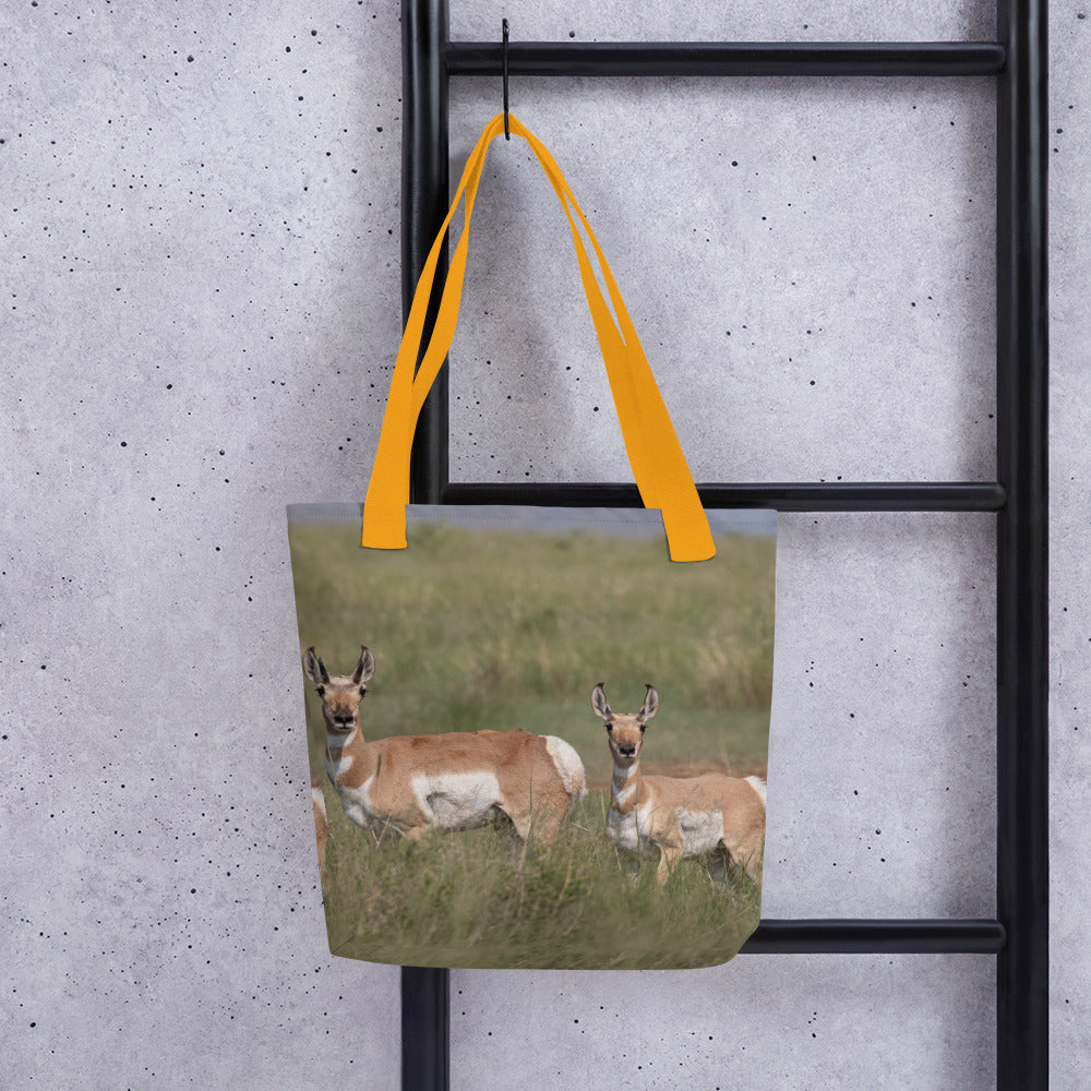 Pronghorn by Leslie Leathers Photography | Tote bag