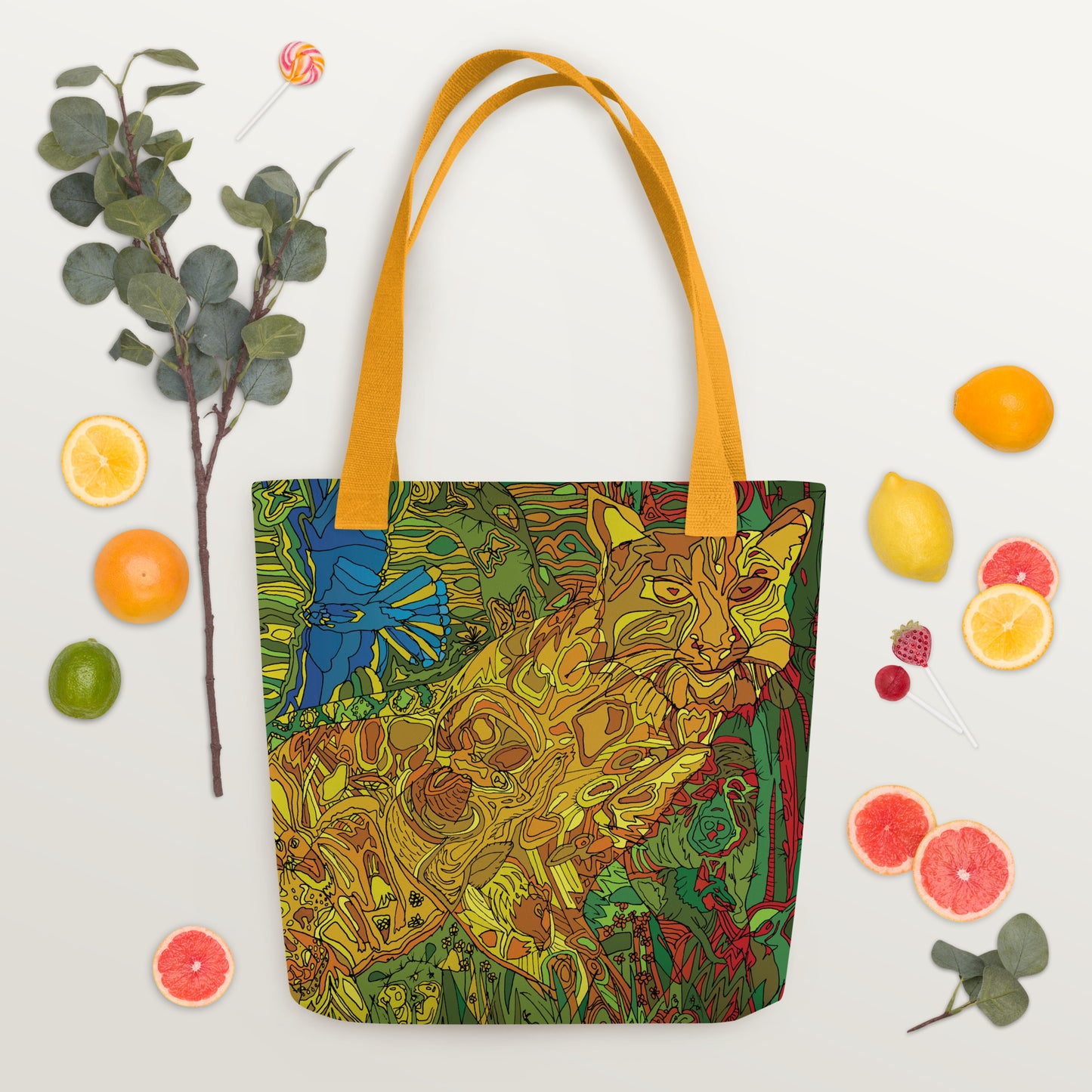 Backyard Bobcat by Lauri Kaye | Tote bag