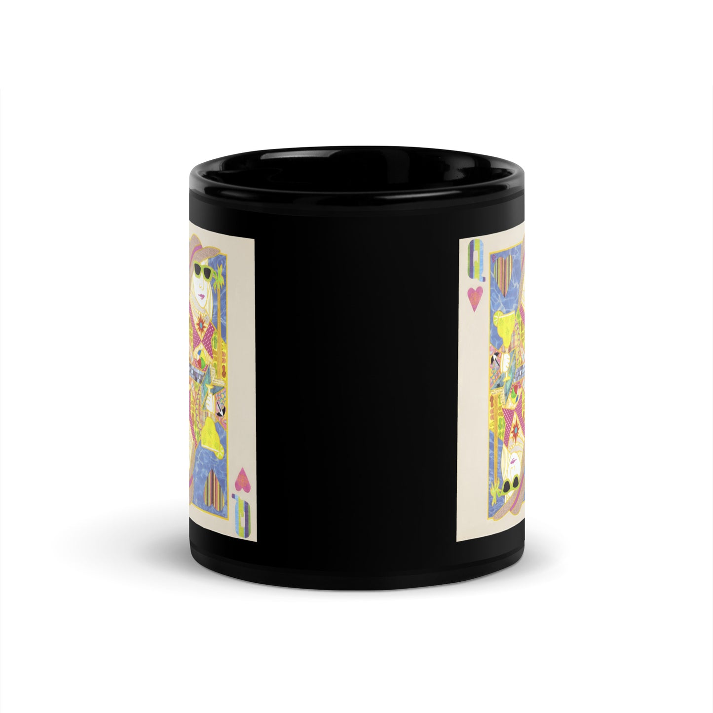 Queen of Hearts by Suzanne Villella | Black Glossy Mug