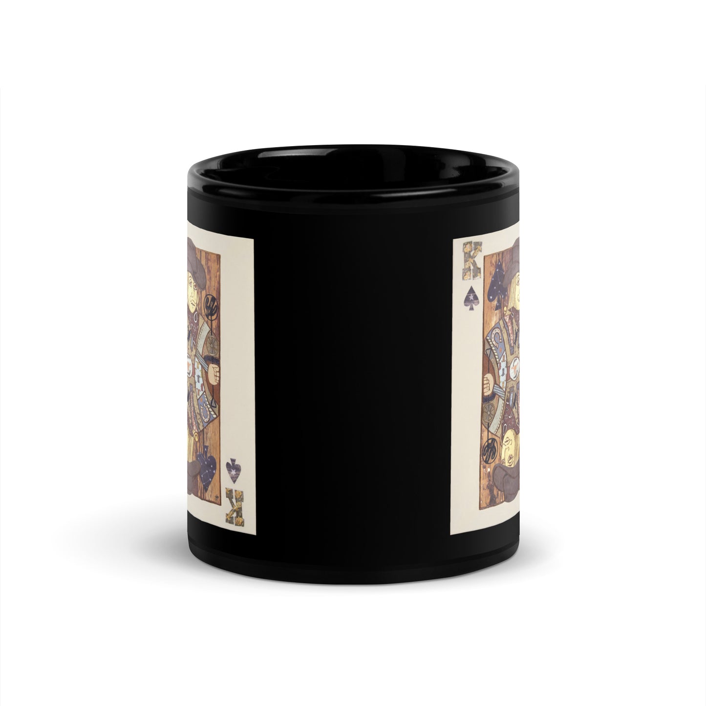 King of Spades by Suzanne Villella | Black Glossy Mug