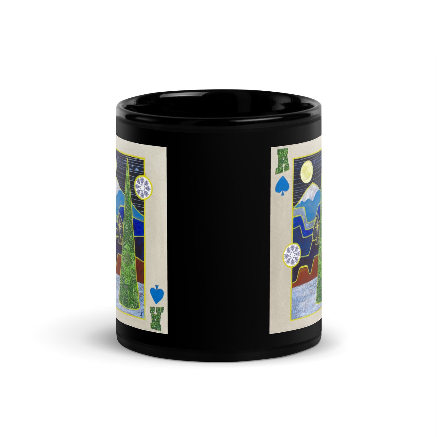 Ace of Spades by Suzanne Villella | Black Glossy Mug