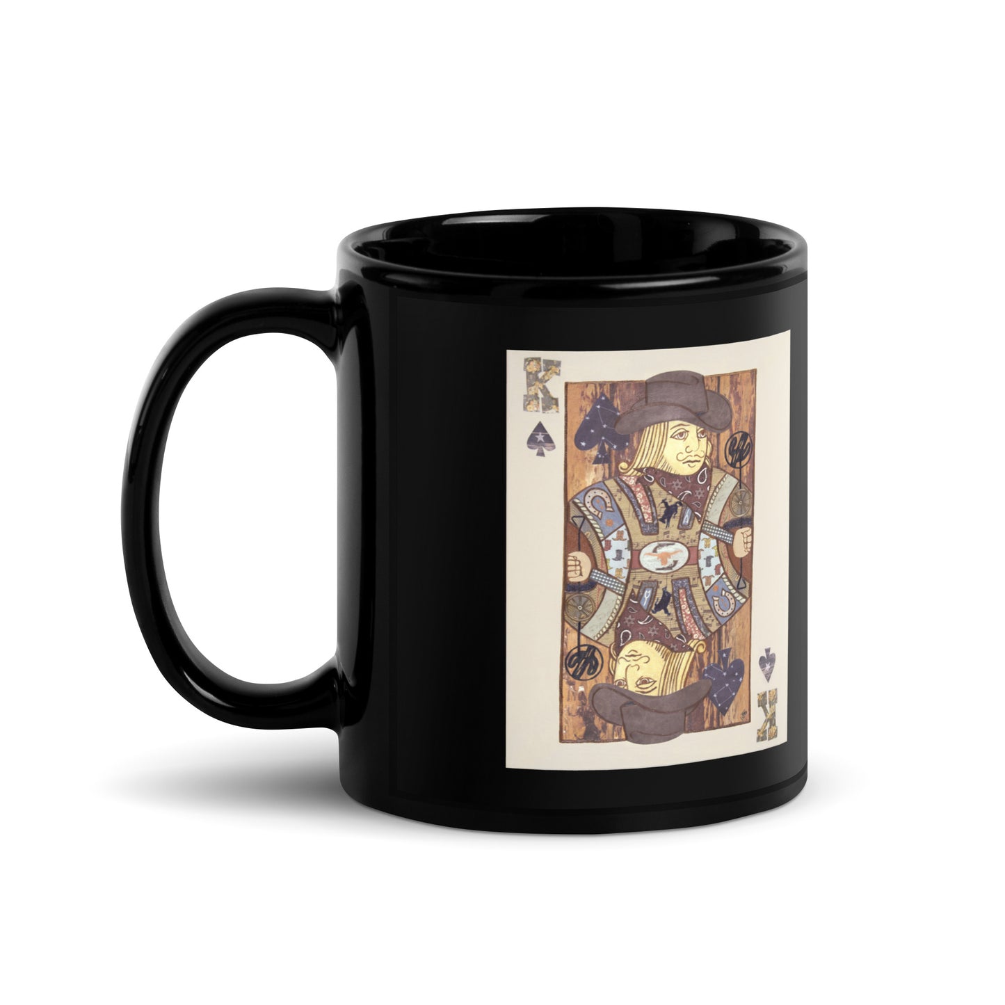 King of Spades by Suzanne Villella | Black Glossy Mug