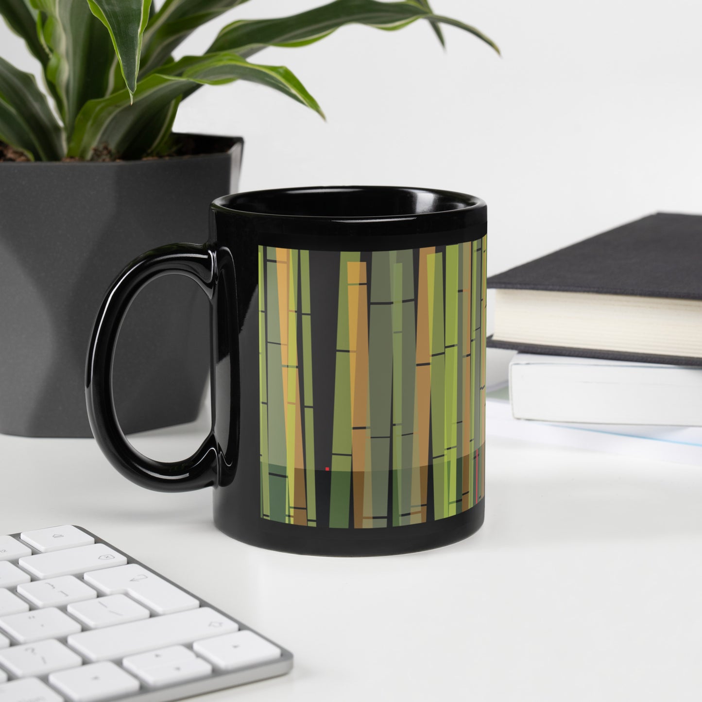 BambooScape by Damon Leverett | Black Glossy Mug