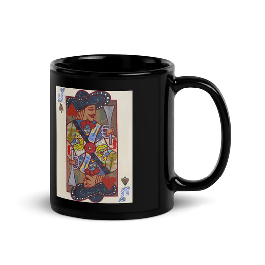 Jack of Spades by Suzanne Villella | Black Glossy Mug