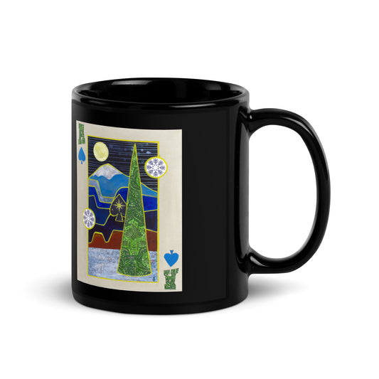 Ace of Spades by Suzanne Villella | Black Glossy Mug