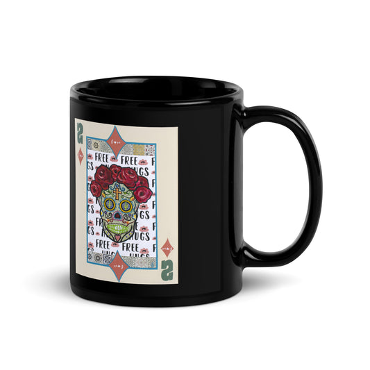 Two of Diamonds by Suzanne Villella | Black Glossy Mug