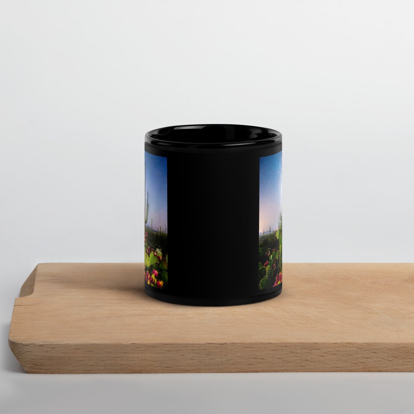 Milkyway Prickly Pear by Sean Parker Photography | Black Glossy Mug