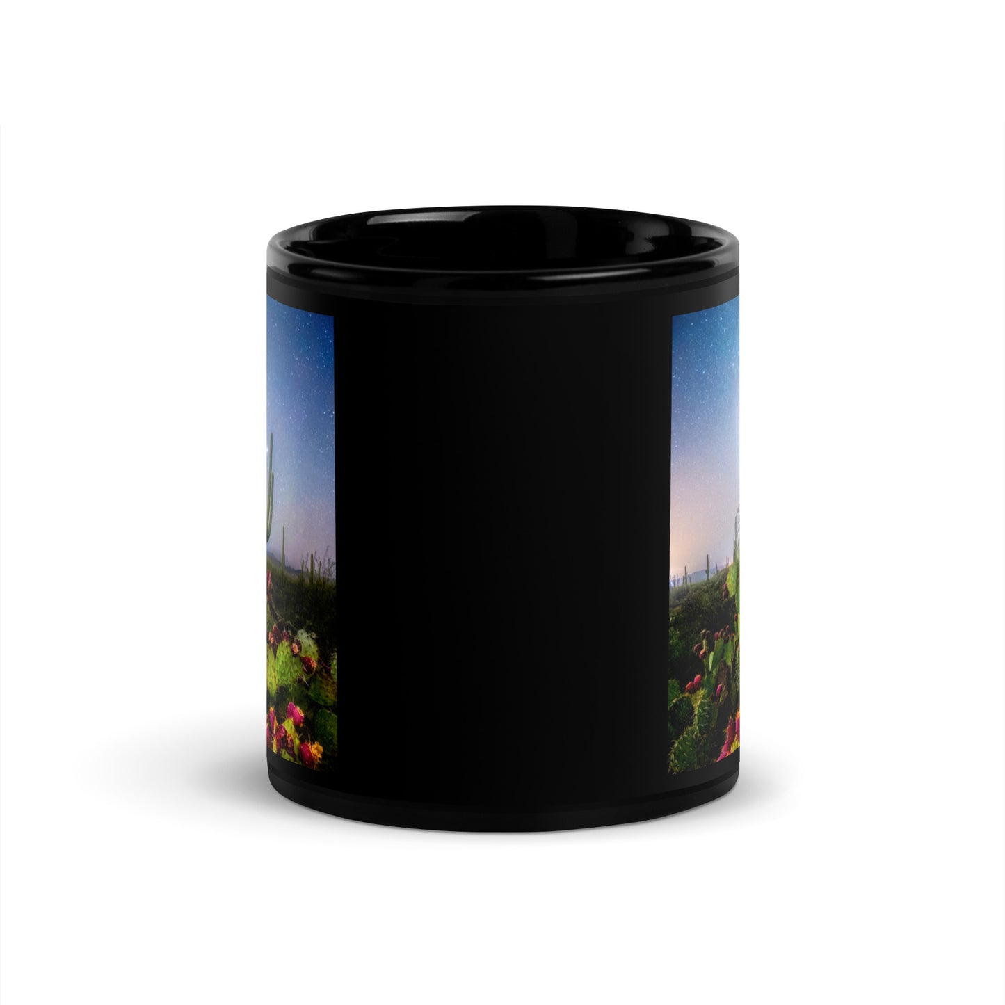 Milkyway Prickly Pear by Sean Parker Photography | Black Glossy Mug