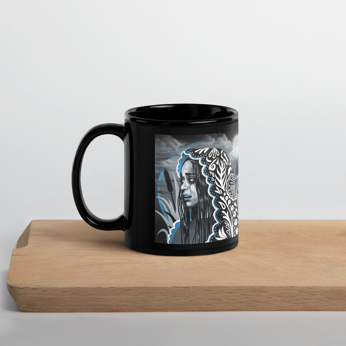 La Llorona by Jessica Gonzales | Black Glossy Mug