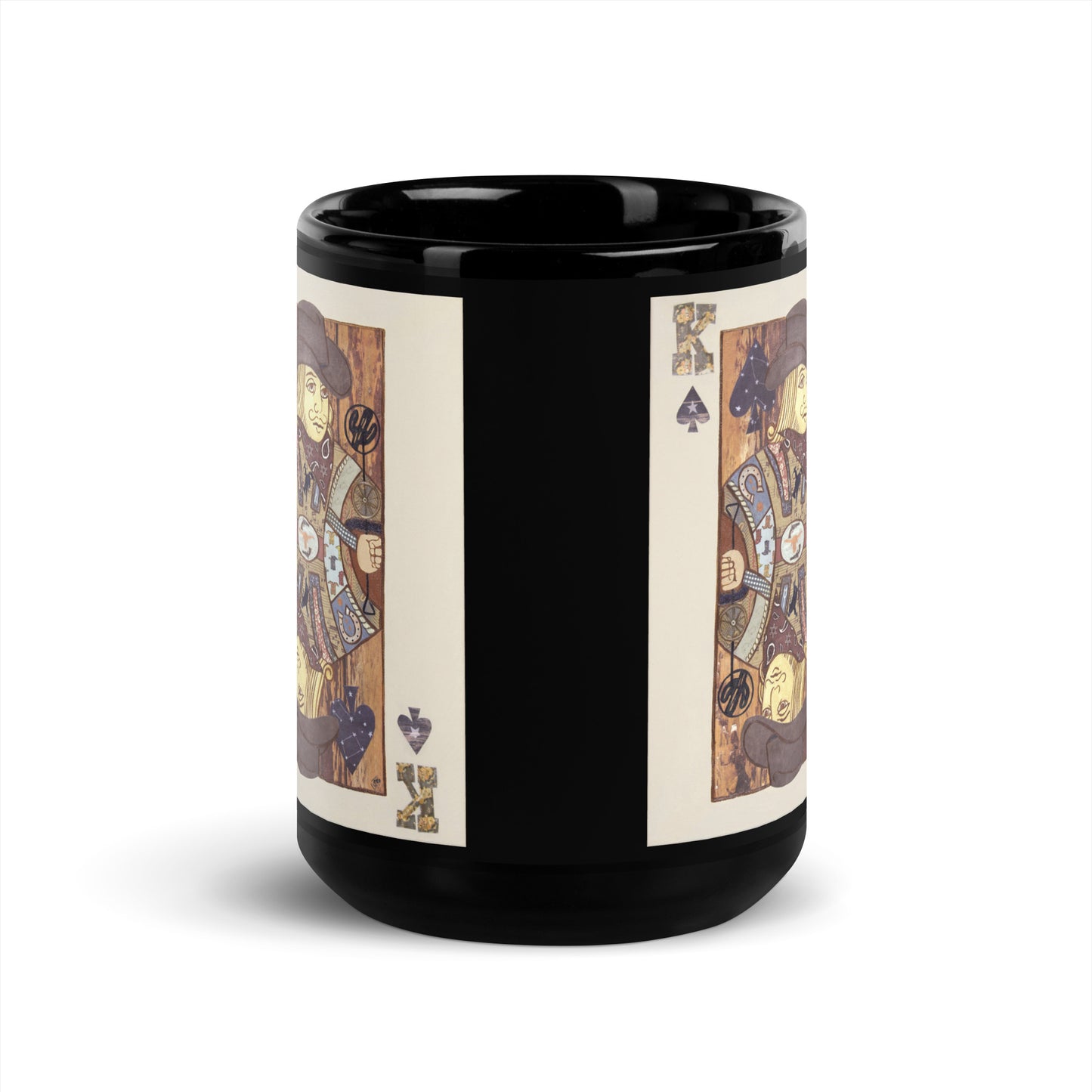 King of Spades by Suzanne Villella | Black Glossy Mug