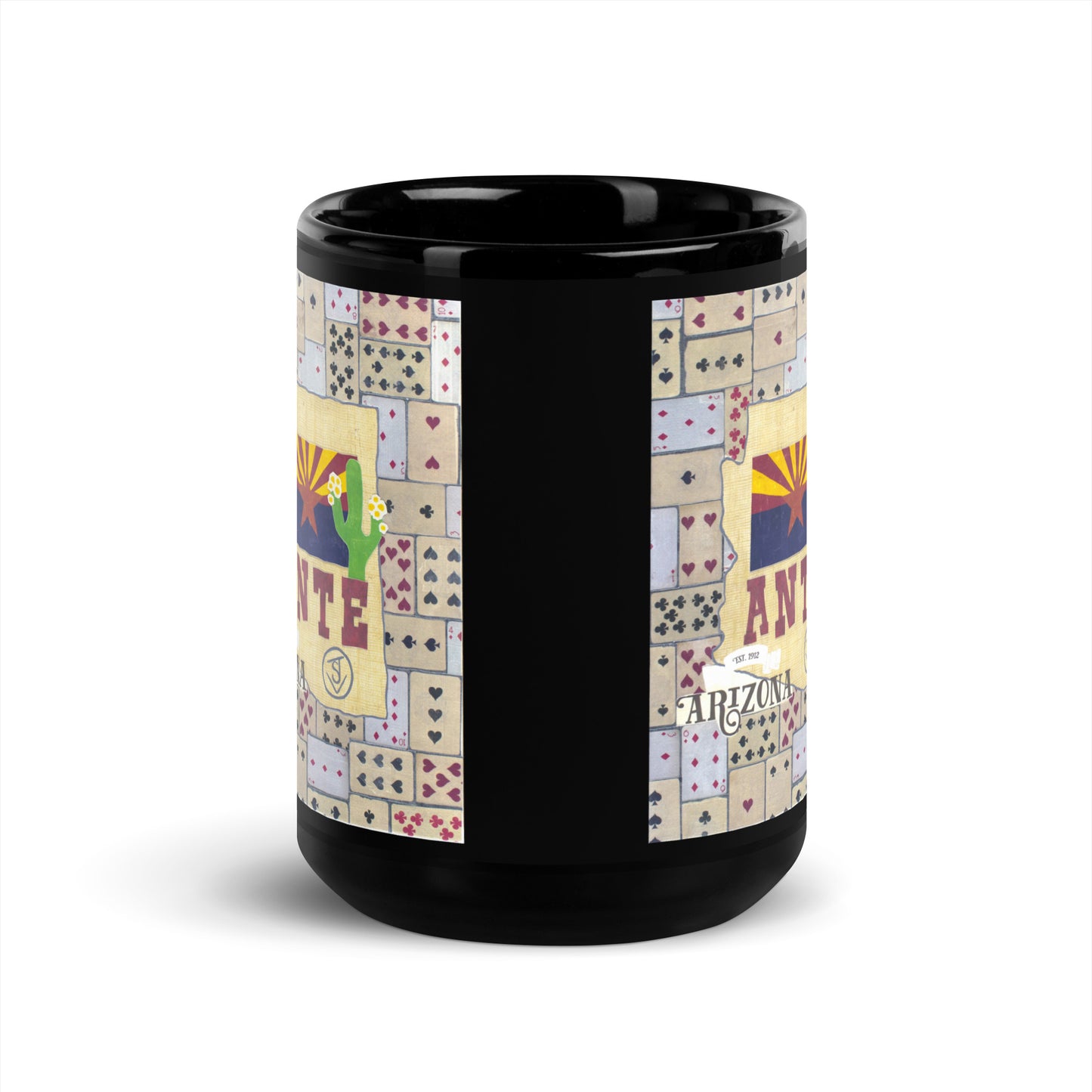 Ante by Suzanne Villella | Black Glossy Mug