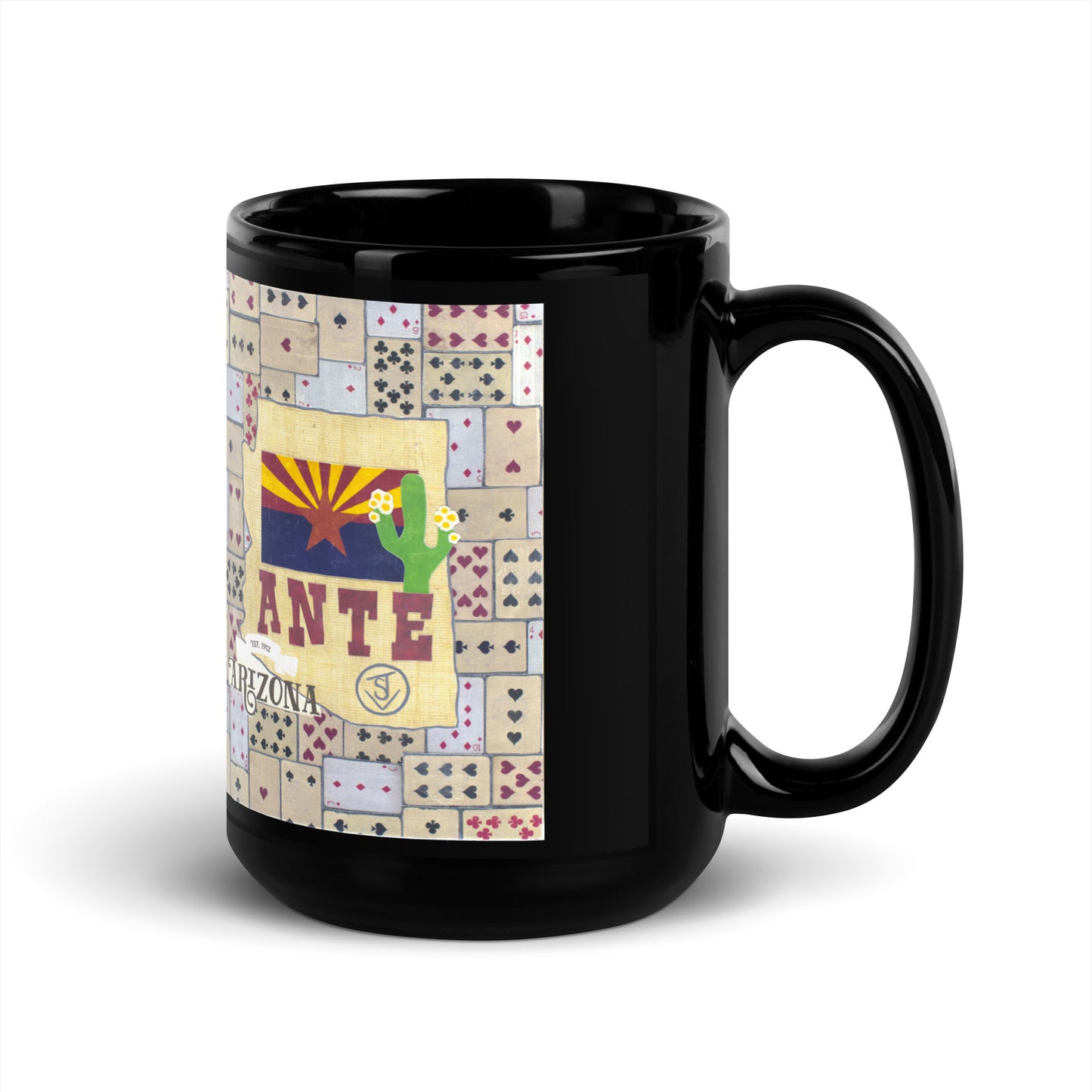 Ante by Suzanne Villella | Black Glossy Mug