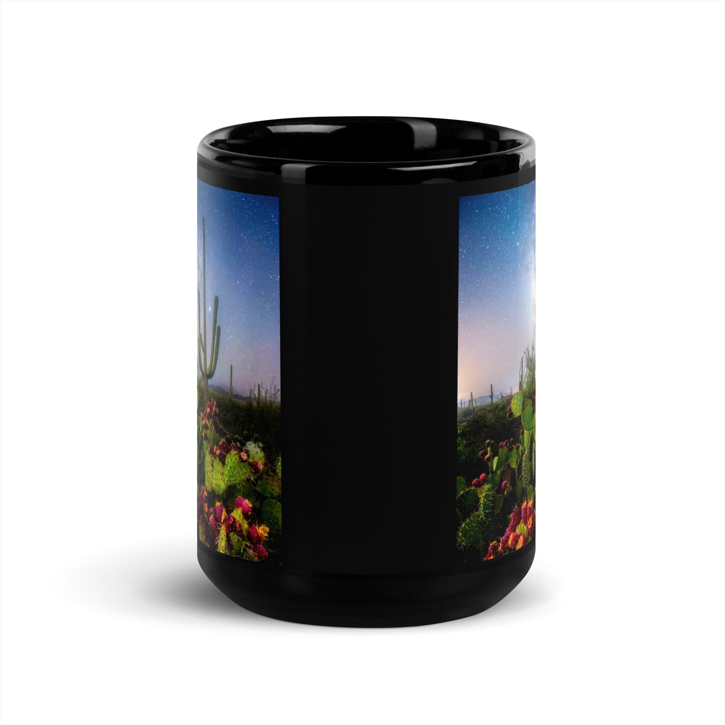 Milkyway Prickly Pear by Sean Parker Photography | Black Glossy Mug