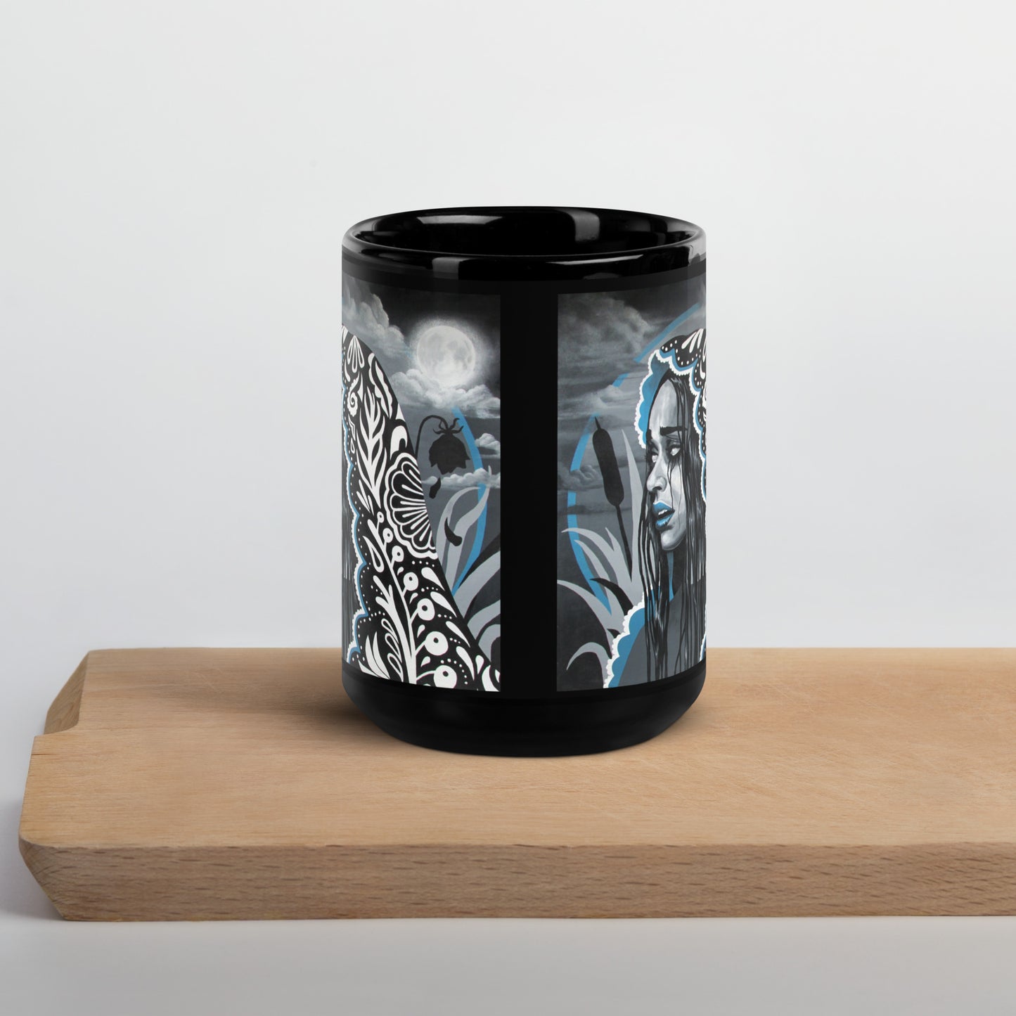 La Llorona by Jessica Gonzales | Black Glossy Mug