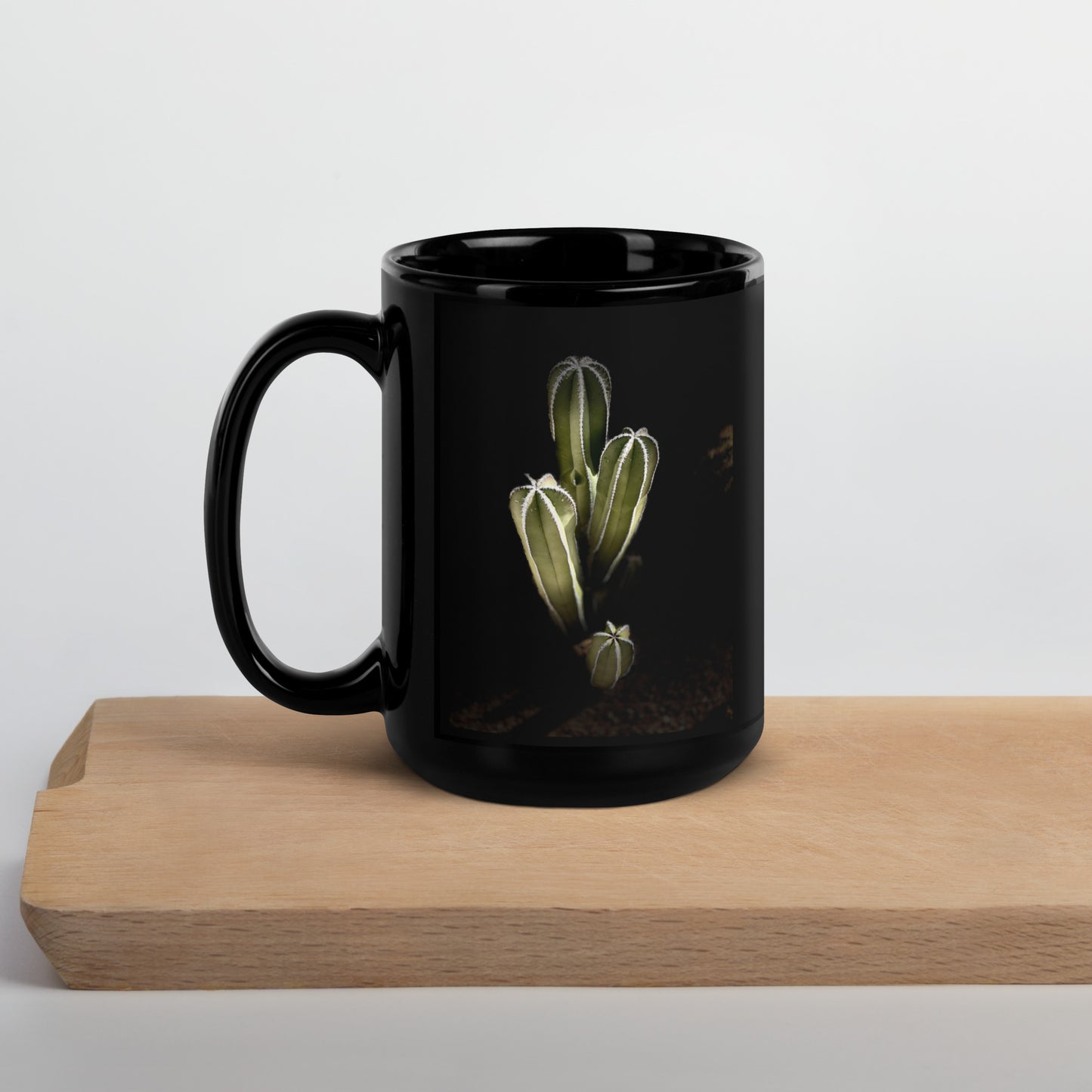 Saguaro Quad by Enrique Aldana Photography | Black Glossy Mug