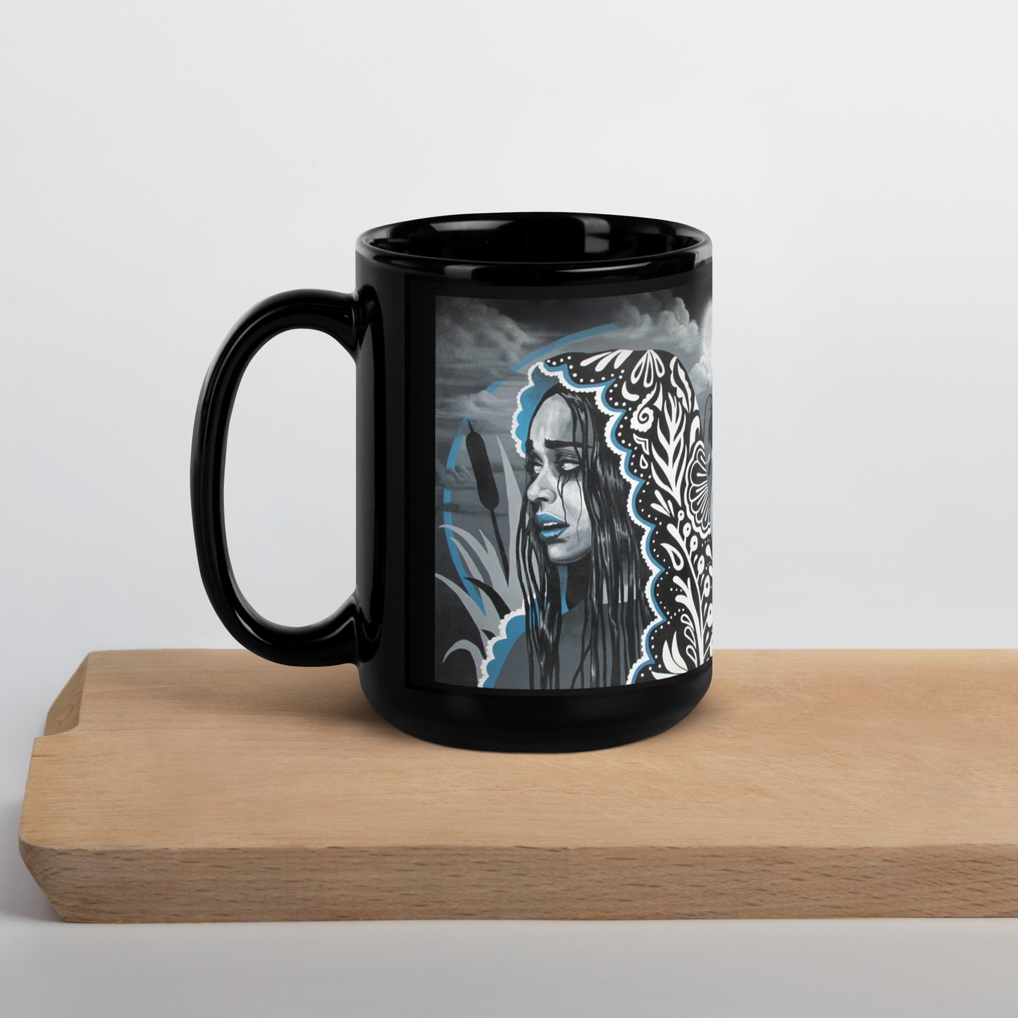 La Llorona by Jessica Gonzales | Black Glossy Mug