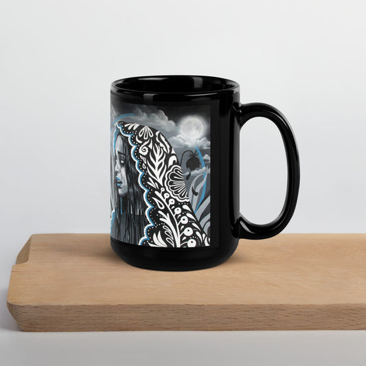 La Llorona by Jessica Gonzales | Black Glossy Mug